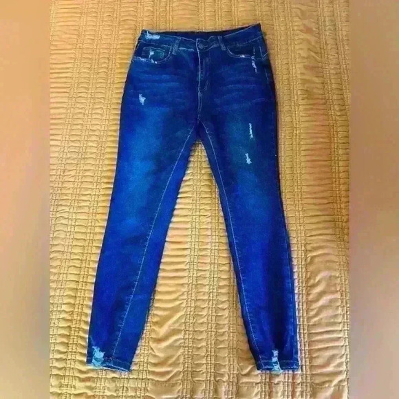 SHEIN Denim - SHEIN Distressed Skinny Jeans, Size 0XL